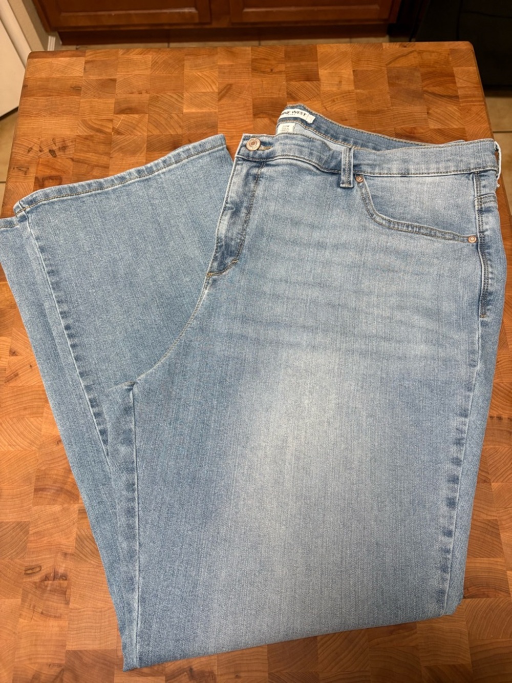 Nine West Light Blue Stretch Bootcut Jeans